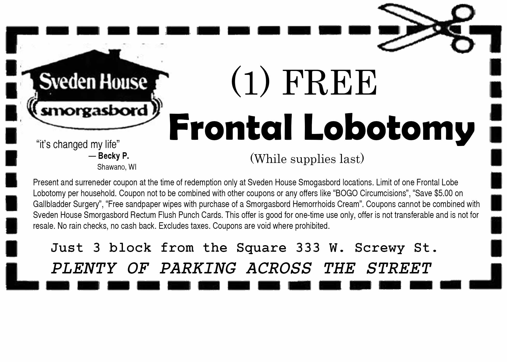 Sveden House Smorgasbord Coupon